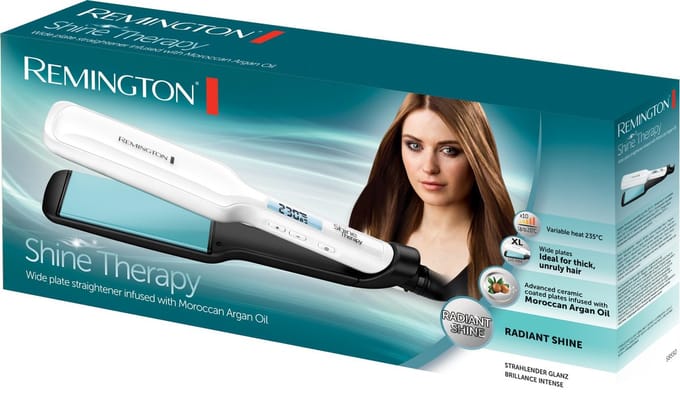 Remington S8550 Shine Therapy Brede platen voor dik en lang haar - Stijltang