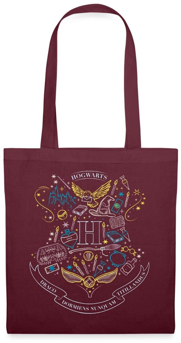 Harry Potter Hogwarts onderdelen Tas Van Stof Schoudertas