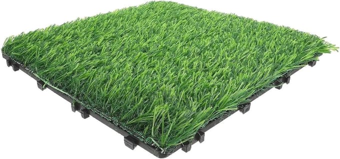 Kunstgras Tegels - Nep Gras - Terras Decoratie - In elkaar grijpend Ontwerp - 30x30cm - Groen