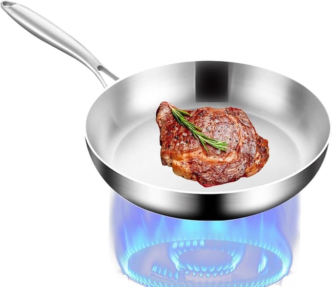 Koekenpan - Koekenpan Koekenpan - Koken - Antislip handgreep - 24 cm - Zilver