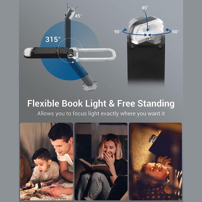 USB oplaadbare clip op boeklamp oogverzorgende flexibele bladwijzer leeslamp roze