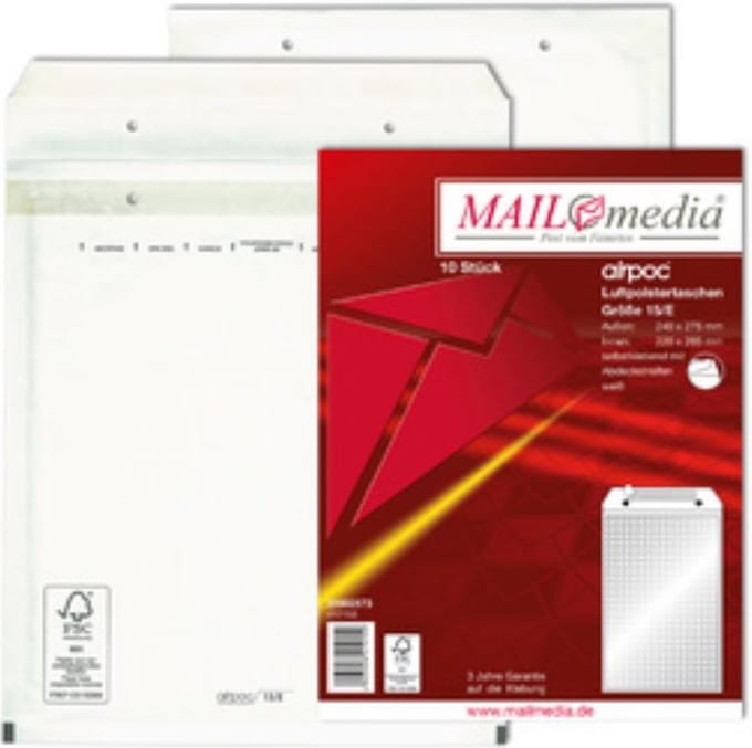 MAILmedia luchtkussen verzendtassen type 11/A wit, 5 gram