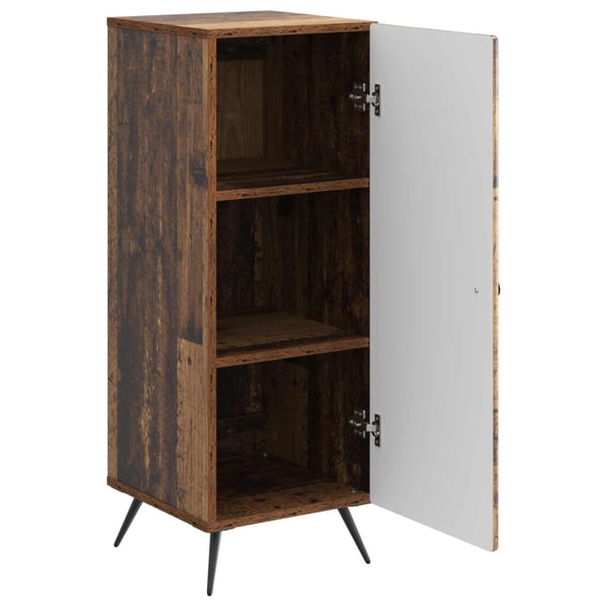 vidaXL - Dressoir - Oud - hout - 33 - x - 34,5 - x - 90 - cm - Bewerkt - hout