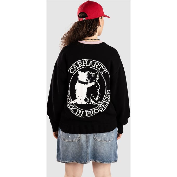 Carhartt WIP Hugging Cats Trui zwart