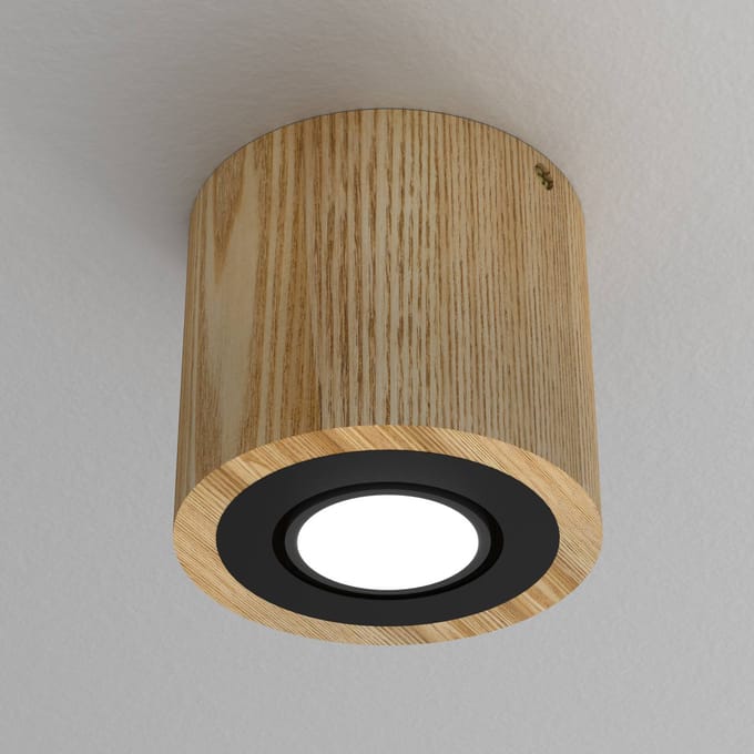 Envostar Ernest Downlight GU10 van hout, rond