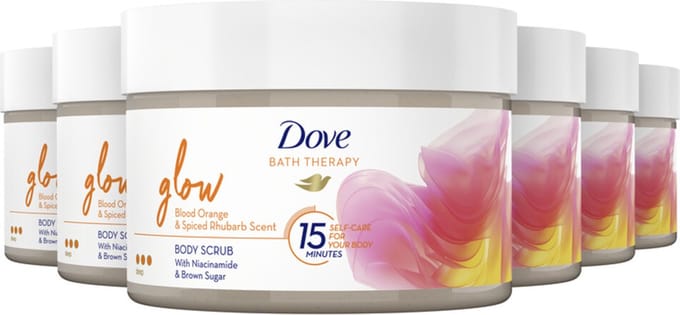 Dove Bath Therapy Glow Bodyscrub - 6 x 295 ml - Voordeelverpakking