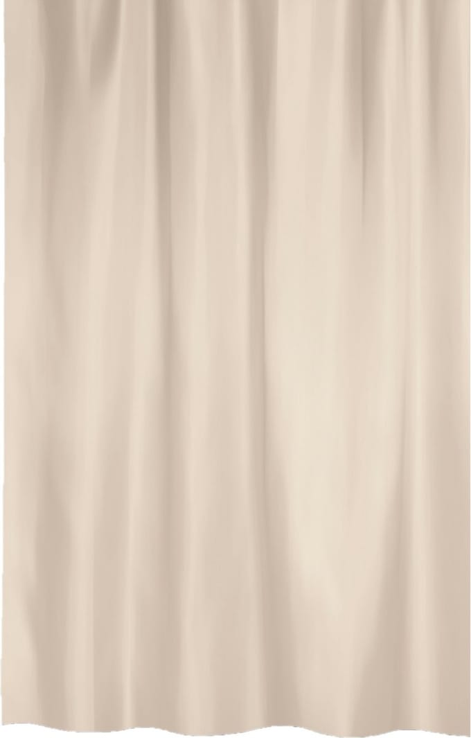 MSV Douchegordijn - beige - gerecycled polyester - 180 x 200 cm - wasbaar - bad en douche