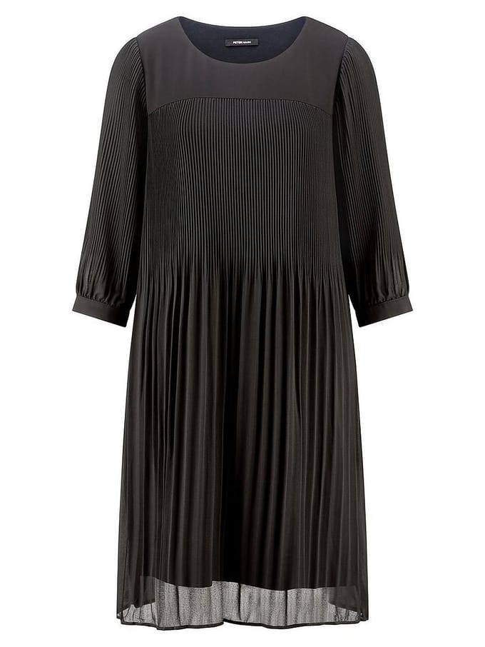 Jersey jurk 3/4-mouwen Van Peter Hahn zwart