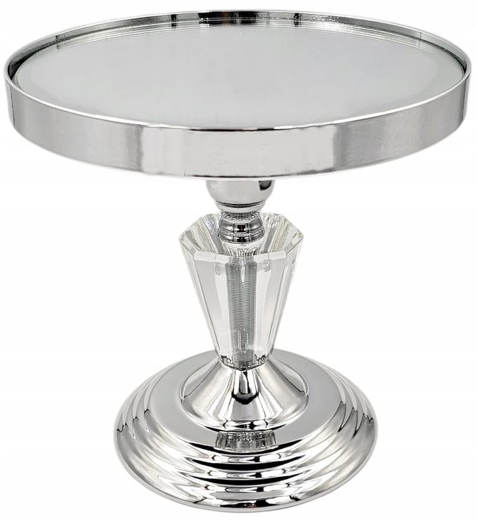 Elegant taartbord met spiegelvoet - ⌀ 20 cm