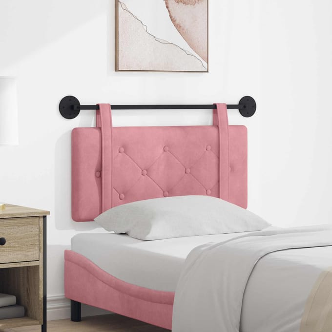 vidaXL - Hangend - hoofdbord - Roze - Fluweel