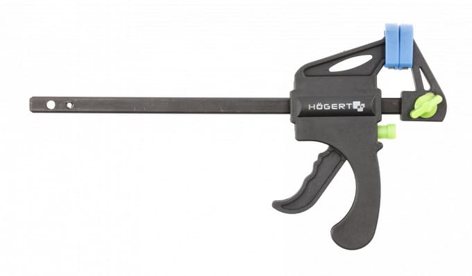 HÖGERT TECHNIK Snelspan-lijmklem - 450 mm - 63 mm diepte - 2-in-1: Klem & Spreider - Professioneel