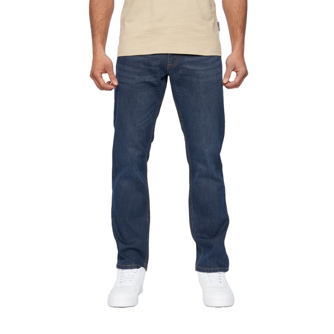 Duck and Cover Heren Hydras Straight Leg Jeans (Donkere wasbeurt)