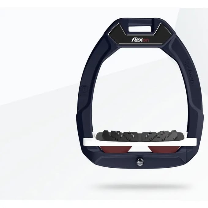 Veiligheidsbeugels voor paardrijden Hellend Ultra Grip Aluminium/Wit/Bordeaux Flex-On Safe-On