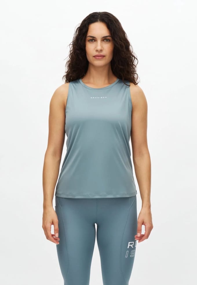 RÖHNISCH - team logo tank top - Training top dames - Turquoise-Groen