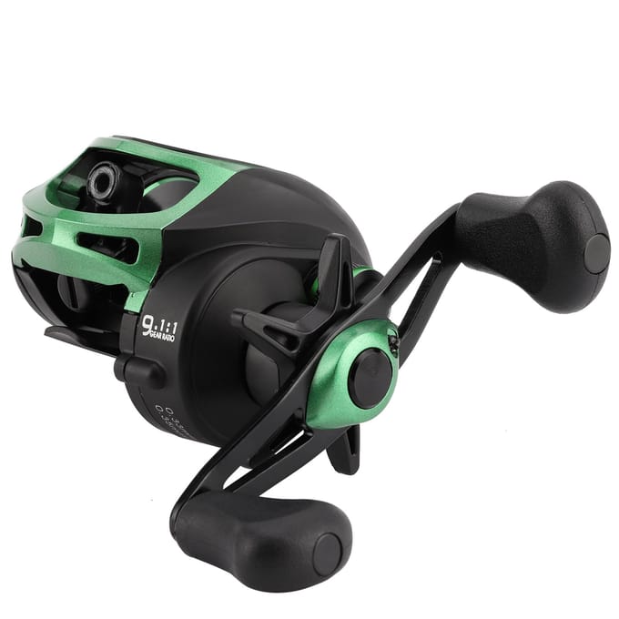9.1:1 Versnellingsverhouding Baitcasting Reel 19+1 Lagers Vismolen Magnetisch Remmend Reel(Linkshandtype ) black