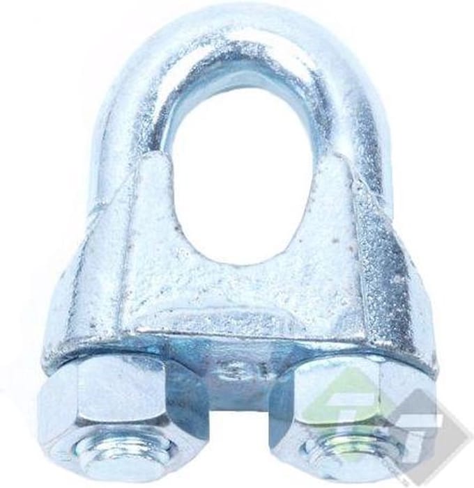 Staaldraadklem, klem, 3mm, verzinkt