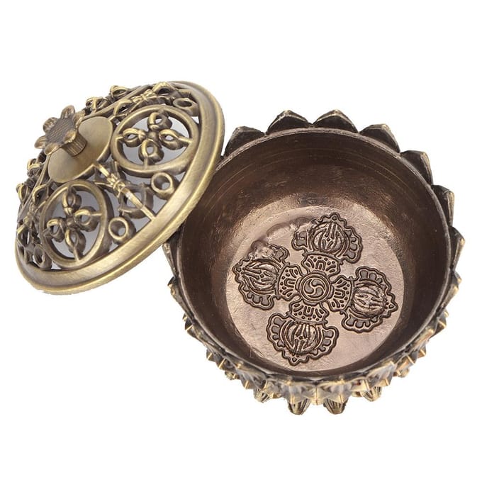 Zinklegering Huisdecoratie Lotus Wierookbrander 7*5cm Joss Stick Houder(Bronzen) black