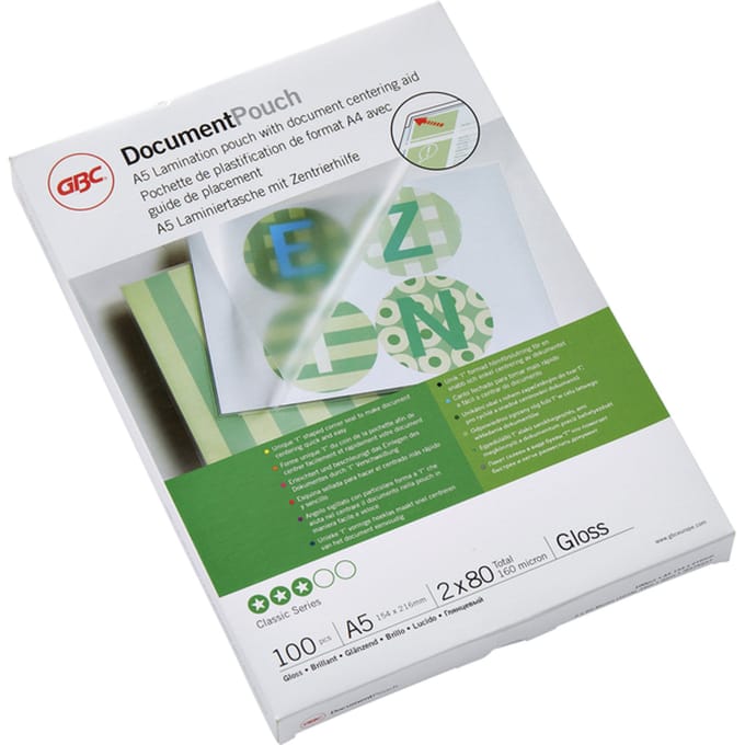 GBC Document Laminating Pouch - 100-pack - glossy - A5 - lamination pouches