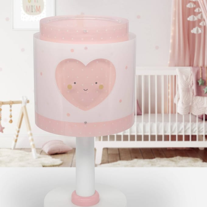 Dalber Kindertafellamp Baby Dreams, roze, G4, Ø 15 cm