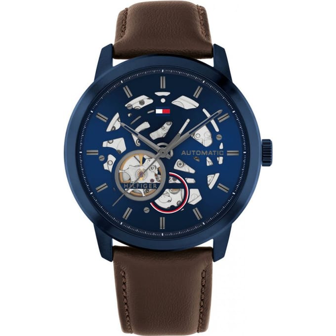 Tommy Hilfiger Henry 1710660 Horloge - Leer - Bruin - Ø 43 mm