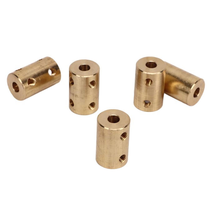 5 Stuks Askoppeling 22mm Lengte 14mm Buitendiameter 5 tot 8mm ID Boring Starre Koppeling Messing Motoras Connector beige