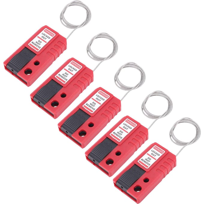Lockout Tagout Kabel Lock Multifunctioneel   Industriële Loto   Kabel Lock voor Machines red