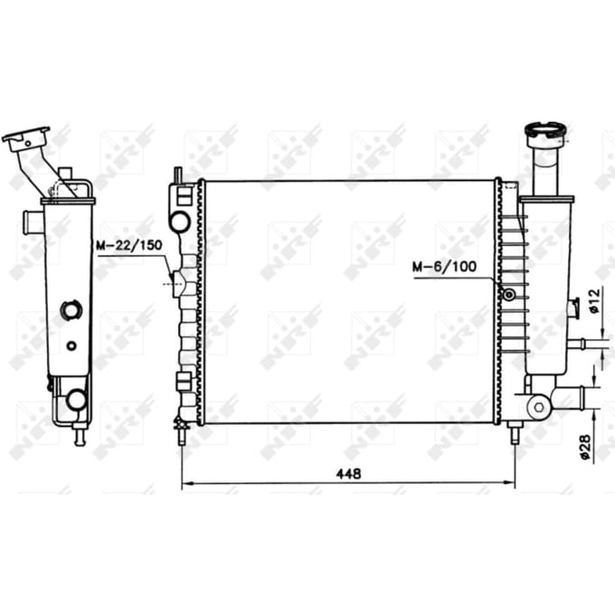 Radiator, motorkoeling NRF 58736