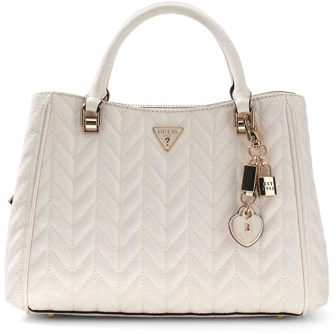 GUESS handtas schoudertas Stacey Girlfriend Satchel Cream White crème