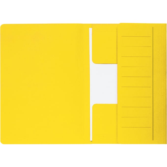 Dossiermap Djois Secolor Mammoet folio 3 kleppen 250gr recylced geel