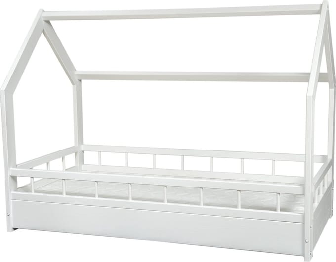 Bedhuisje - 80x160 cm - met ECO matras - met barriere