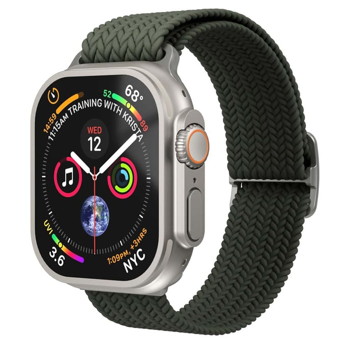 Vonmählen Woven Loop bandje voor de Apple Watch | 44/45/46/49 mm - Olive
