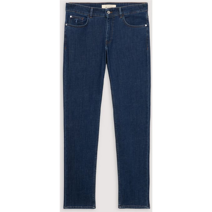 jeans close fit man blauw