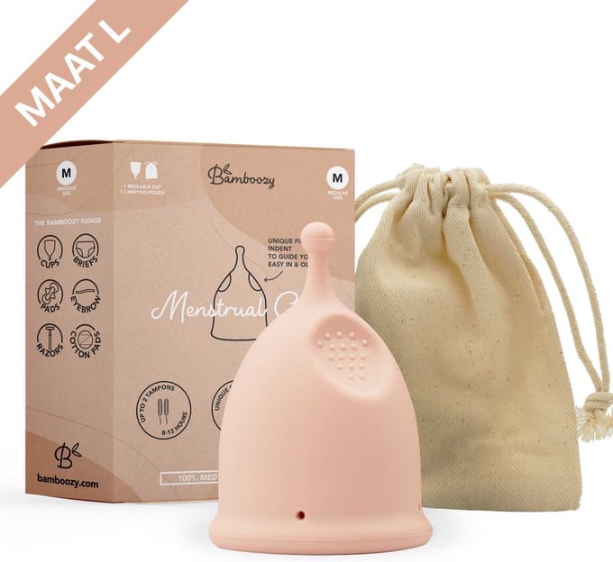 Bamboozy Menstruatiecup Maat L Herbruikbare Menstruatie Cup Period Menstrueren Zero Waste