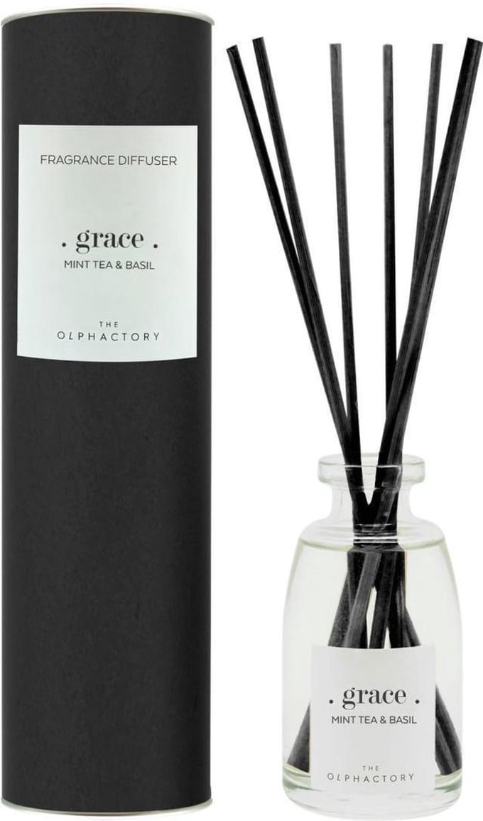 The Olphactory Luxe Geurstokjes | Reed Diffuser #grace- zoete muntthee en basilicum