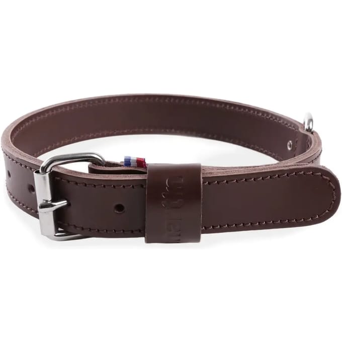 Halsband van rundleer met dubbele laag voor honden Martin Sellier 30/65