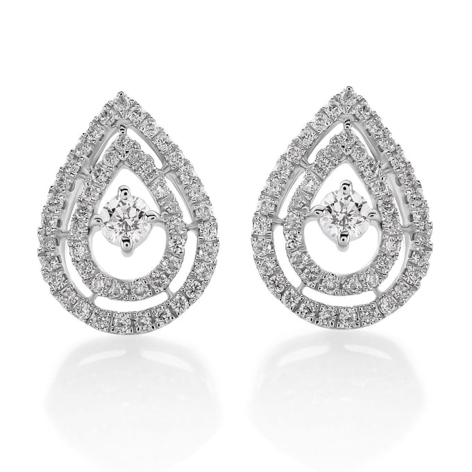 Orphelia OD-5298 - Oorstekers - 18 Karaat Witgoud / Diamant 0.53 ct