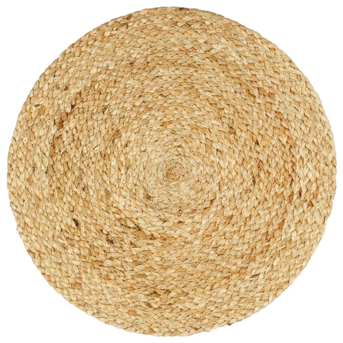 vidaXL - Placemats - 6 - st - rond - 38 - cm - jute - natuurlijk