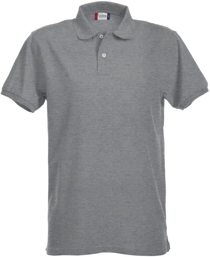 Clique Stretch Premium Polo 028240 - Grijs-melange - 4XL