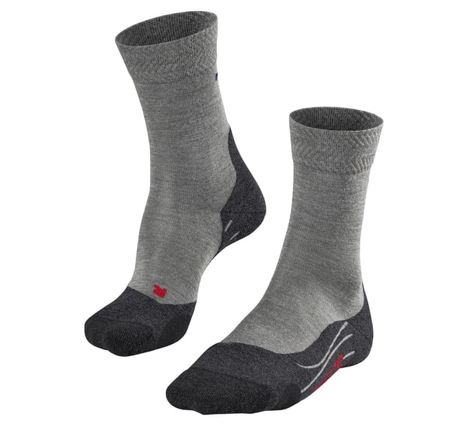 FALKE TK2 Melange anti-blaar dik wol functioneel materiaal wandelsokken heren grijs - maat 42-43