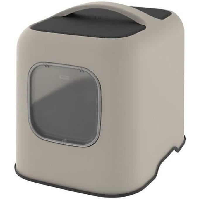 ROTHO - Maison toilette pour chat 51 x 39 x 40 cm - Bac a litiere - Cappuccino