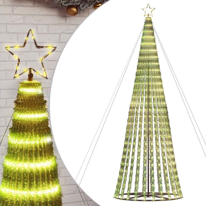 vidaXL - LED-kerstboom - 1028 - LEDs - warm - wit - 403 - cm
