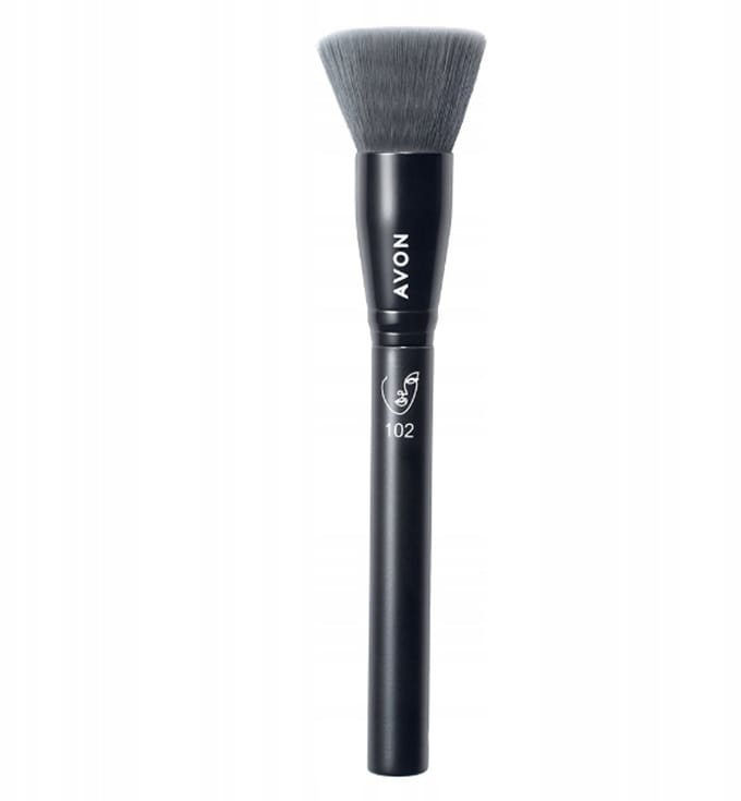 Avon - Foundation Kwast - PBT Synthetisch - Plastic Handvat - Vegan