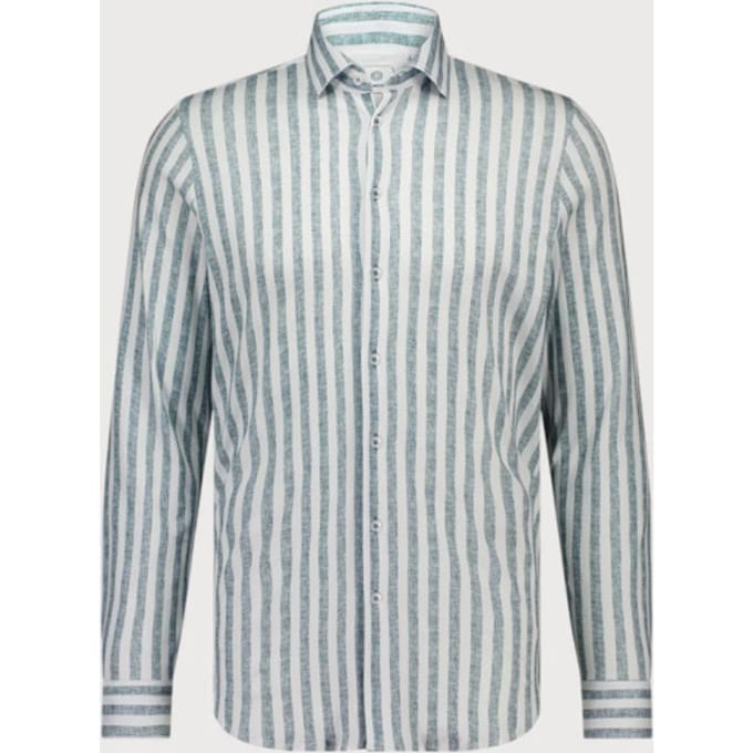 Blue Industry Streepmotief jersey overhemd |