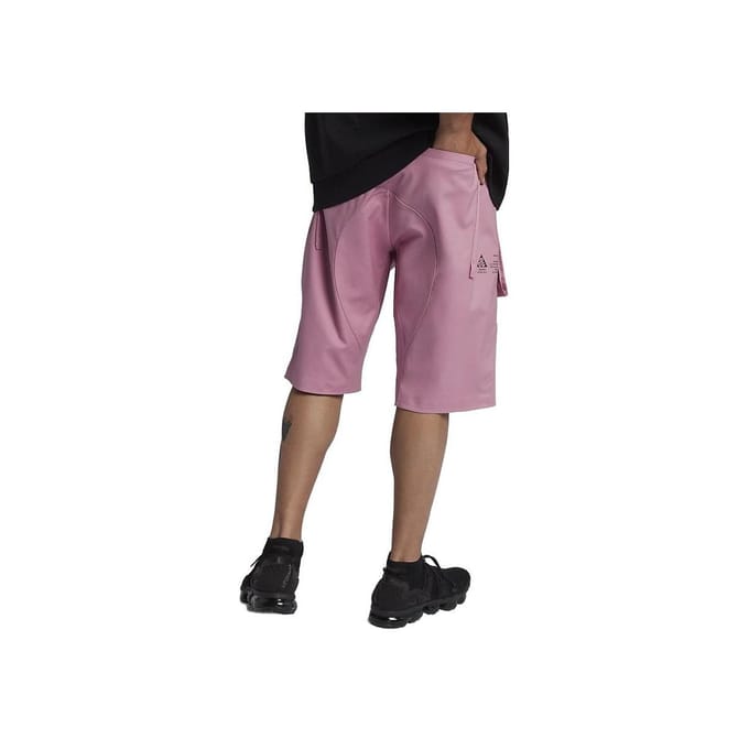 Nike Lab ACG Functionele Knoopsluiting Effen Kleur Cargo Shorts Heren Shorts Lila 923949-678 S gray