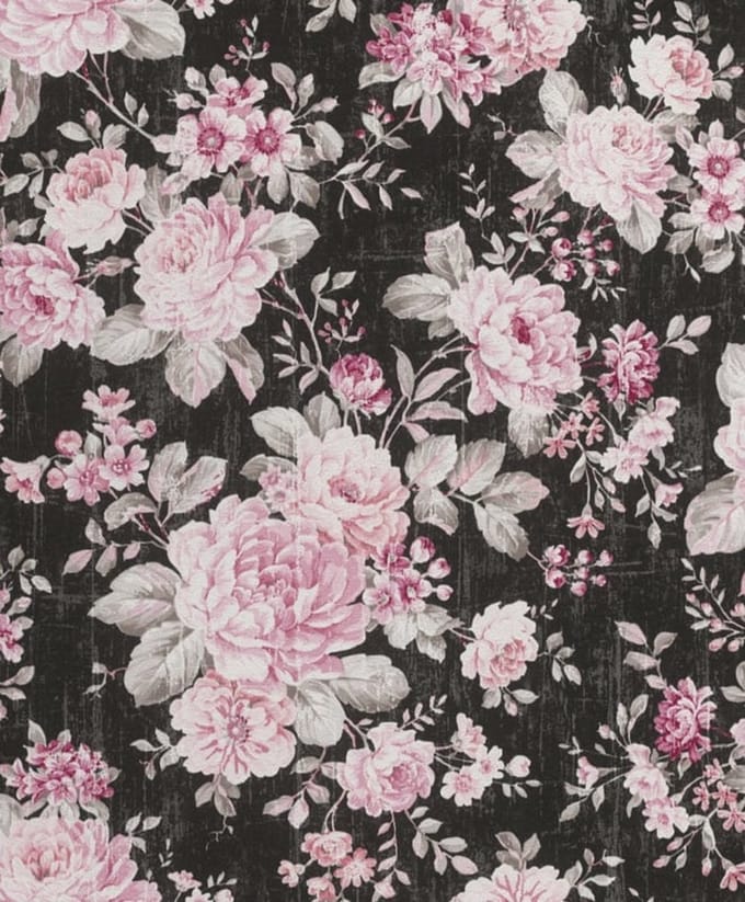 Roze bloemen behang 516036