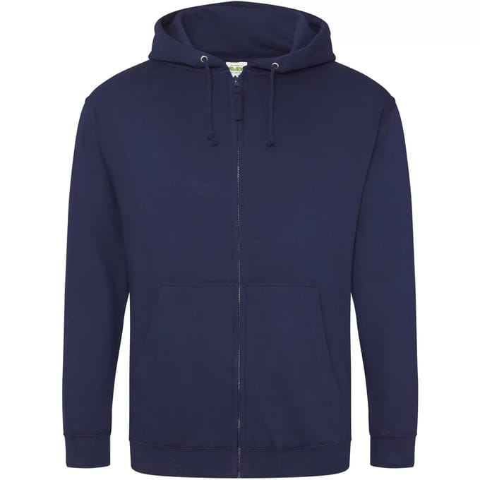 Vegan Hoodie met ritssluiting en capuchon Oxford Navy - M