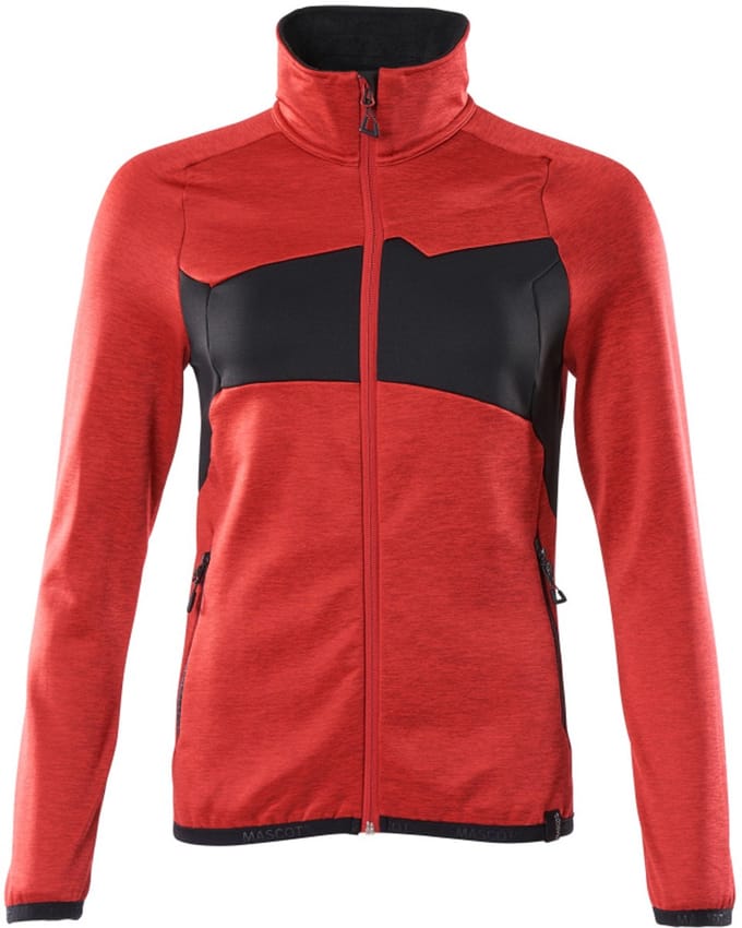 Mascot Accelerate Fleecetrui met rits 18153-316 - signaalrood/zwart - M
