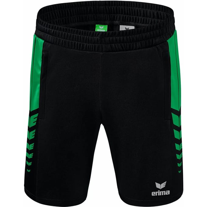 Erima Six Wings Worker Short Kinderen - Smaragd / Zwart | Maat: 152