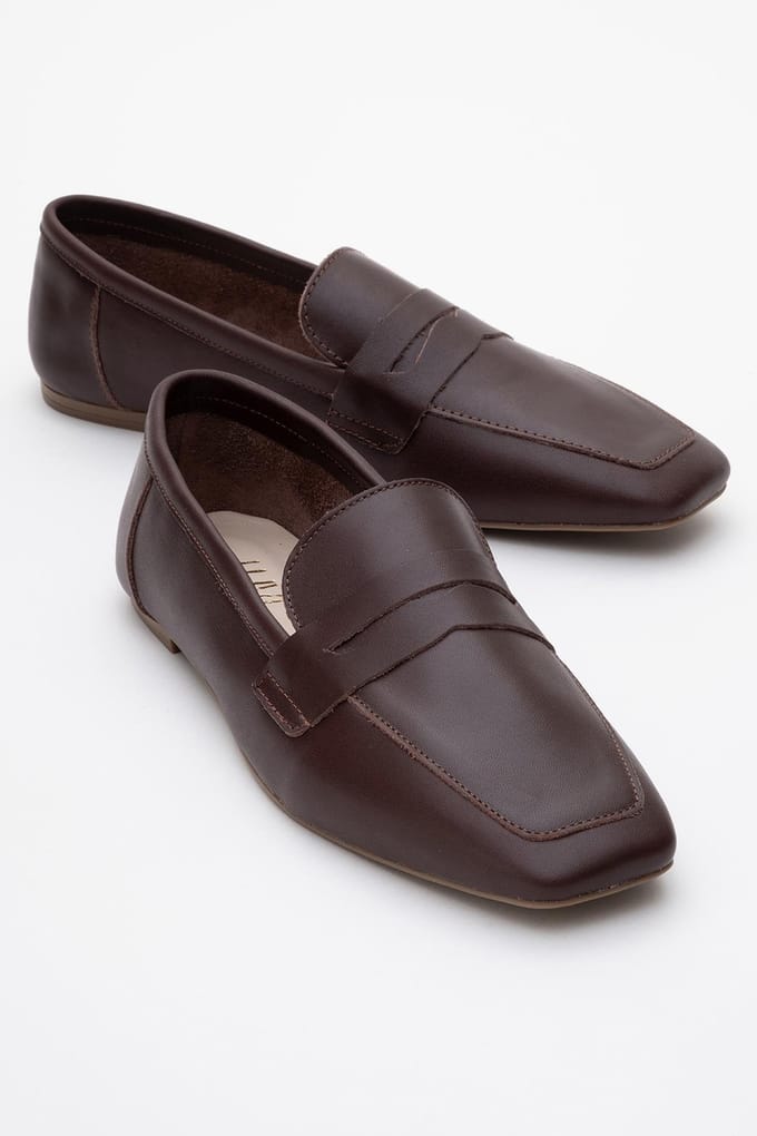 Morne Leren Loafers Dames