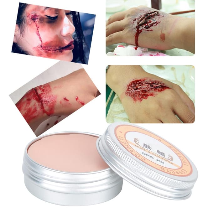 Professionele Stage Halloween Nep Wond Littekens Wax Halloween Make-up Wax 30g beige